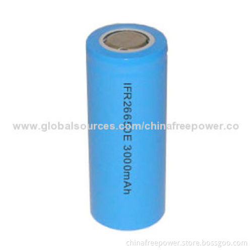 3000mAh Lithium Iron Phosphate Single Cell Battery, Safety and Long Life, Extensive Usage